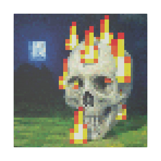 "Skull on Fire" - Minecraft Art